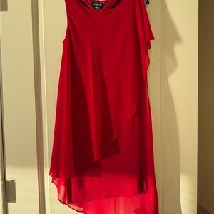 bebe One Shoulder Dress in Red